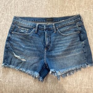 Womens distressed Silver denim shorts NWOT